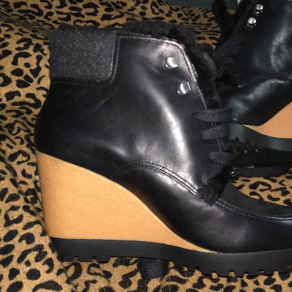 COLE HAAN ANKLE BOOTS SHEARLING - Picture 9 of 12